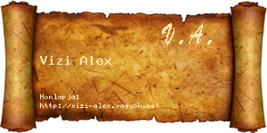 Vizi Alex névjegykártya