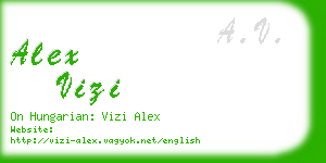 alex vizi business card